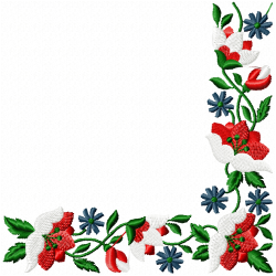 Flowers And Tree Embroidery Design 12